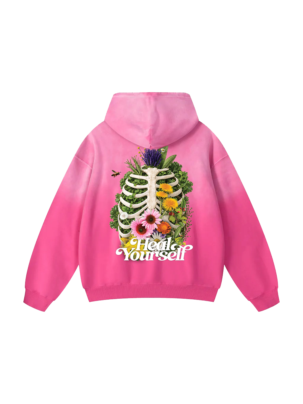 Heal Yourself Heavyweight Sunfade Oversized Hoodie