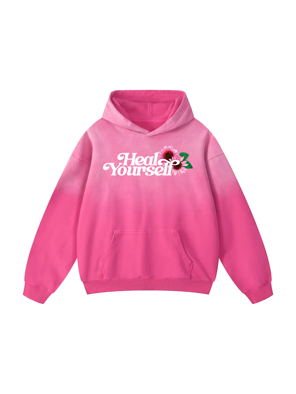 Heal Yourself Heavyweight Sunfade Oversized Hoodie
