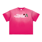 Heal Yourself Sun Fade Raw Edge T-Shirt